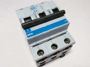  
	Модульный автоматический выключатель 3-фазный, L 6A, Ensto 
