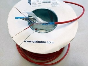  
	Пожаростойкий кабель 1x2x0,8mm+0,8 мм, JE-H(St)H FE180 E90 PH120, ETK Kablo 
