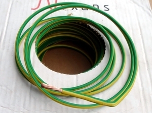  
	Vask juhe 6 mm², H07Z-K, kolla-roheline, kiuline, H07V-K 

