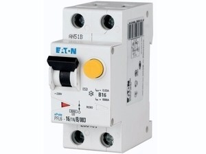  
	Aвтомат тока утечки с автоматическим выключателем 1-фазный B 16A, 30мA(0,03A), Eaton, PFL6-16/1N/B/003, 286431 
