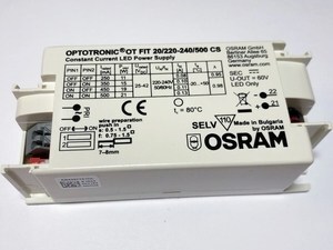 Elektrooniline LED trafo 11-21W, 250-500mA, 25-42V, Optotronic® OT FIT 20/220-240/500 CS G2, Osram, 435612
Elektrooniline LED trafo 11-21W, 250-500mA, 25-42V, Optotronic® OT FIT 20/220-240/500 CS G2, Osram, 435612
