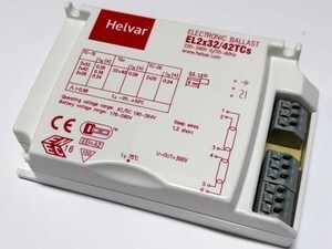  
	Elektrooniline ballast 2x26/32/42 W, Helvar, EL2x32/42TCs 
