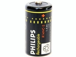  
	Aku Ni-Cd 1,2V, 1,5Ah, Philips, R14NC-S 
