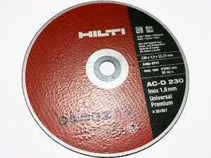 Диск для резки металла Ø 230мм, Hilti, AC-D 230, 361897
Диск для резки металла Ø 230мм, Hilti, AC-D 230, 361897