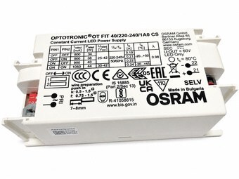 <p>
	Elektrooniline <font color="#ff0000">LED</font> trafo 34-44W, 800-1050mA, 25-42V, Optotronic® OT FIT 40/220-240/1A0 CS G2, Osram, 435650</p>
