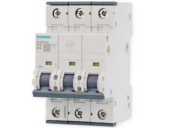 <p>
	Moodulkaitselüliti 3-faasiline B 16A, Siemens, 5SY6316-6</p>
