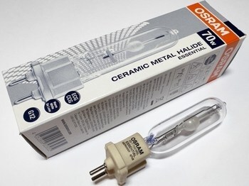 <p>
	Metallhalogeniidlamp 70 W, Essential HCI-T 70W/830 WDL ESS, Osram, 323032</p>
