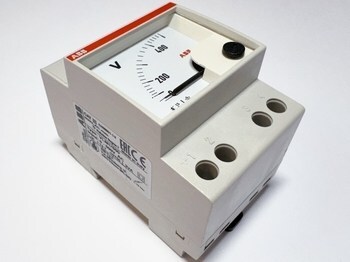 <p>
	Вольтметр переменного тока 0-500В, VLM1/500, ABB, 2CSM110220R1001</p>
