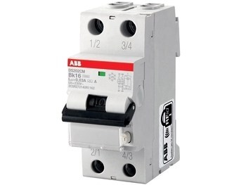 <p>
	Rikkevoolukaitse koos kaitselülitiga 1-faasiline Bk 16A, 30mA(0,03A), DS202CMBK16A30, ABB, 2CSR272140R1162</p>
