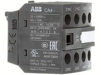 <p>
	Lisakontaktid peale 2NO + 2NC, CA4-22M, ABB, 1SBN010140R1122</p>
