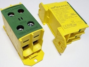 <p>
	Ответвительная клемма 50 мм², ж/зел, KL2X50PE, Katko, 37830</p>
