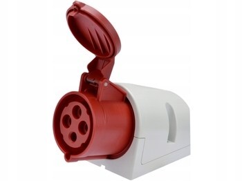 <p>
	Силовая настенная розетка 32A /~400В, PCE, 124-6</p>
