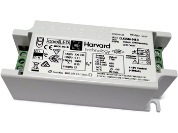 <p>
	Elektrooniline <span style="color: #ff0000">LED</span> trafo 17W, 350mA, 48V, CLK350A-240-B, Harvard, 370026808</p>
