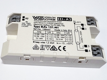 <p>
	Elektrooniline drossel 1×13/14/18/21 W, ELXs 121.901, Vossloh Schwabe, 188663</p>
