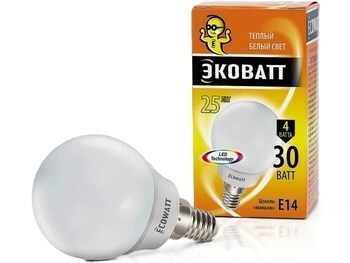 <p>
	LED lamp 4W=30W, Ecowatt, A50 4 827 E14</p>
