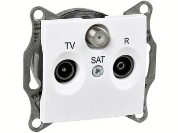 <p>
	Телевизионная розетка скрытой установки Schneider Electric (серия - Sedna), SDN3501321</p>
