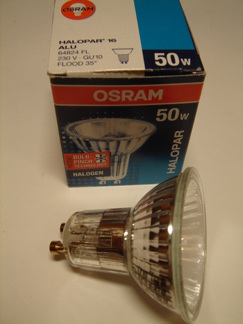 <p>
	Оstan halogeenlampe 50 W, 230V, Philips, Osram, General Electric, Tungsram, Sylvania</p>
