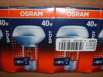 <p>
	Оstan tagapeegelhõõglampe 40 W, Philips, Osram, General Electric, Tungsram, Sylvania</p>
