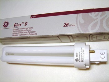 <p>
	Kompakt-luminofoorlamp 26 W, F26DBX/840, <span style="color: #ff0000">2-PIN</span>, General Electric, 35252</p>
