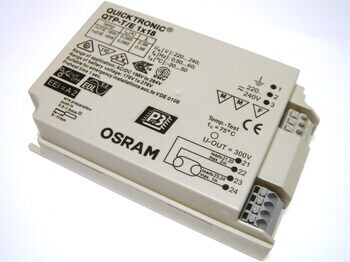 <p>
	Электронный дроссель 1x18 Вт, Osram, Quicktronic® QTP-T/E 1x18/220-240, 181701</p>
