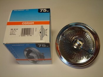 <p>
	Оstan halogeenlampe alumiiniumist reflektoriga 75W, 12V, Philips, Osram, General Electric, Tungsram, Sylvania</p>
