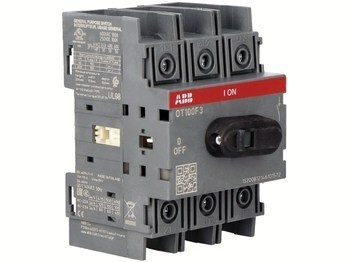 <p>
	Модульный поворотный выключатель 3-фазный 100A, OT100F3, ABB, 1SCA105004R1001</p>
