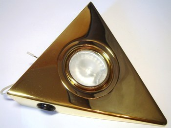 <p>
	Треугольный галогеновый мебельный светильник 12В, Kanlux, Zepo LFD-T03/S-G, цвет золото, 02962</p>
