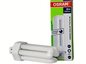 <p>
	Kompakt-luminofoorlamp 26 W, Osram Dulux T/E Plus, 26W/840/GX24q-3, <span style="color:#ff0000;">4-PIN</span>, 342283</p>
