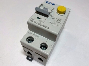 <p>
	Aвтомат тока утечки с автоматическим выключателем 1-фазный, C 16A, 30мA(0,03A), Eaton, PKNM-16/1N/C/003-A-MW, 236217</p>
