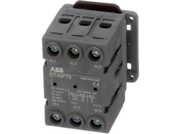 <p>
	Поворотный выключатель нагрузки 3-фазный 40A, OT40FT3, ABB, 1SCA104940R1001</p>
