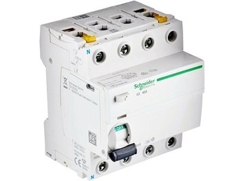 <p>
	Rikkevoolukaitse 3-faasiline 40 A, 30mA(0,03A), Schneider Electric, Acti9-ilD, A9Z21440, 044320</p>
