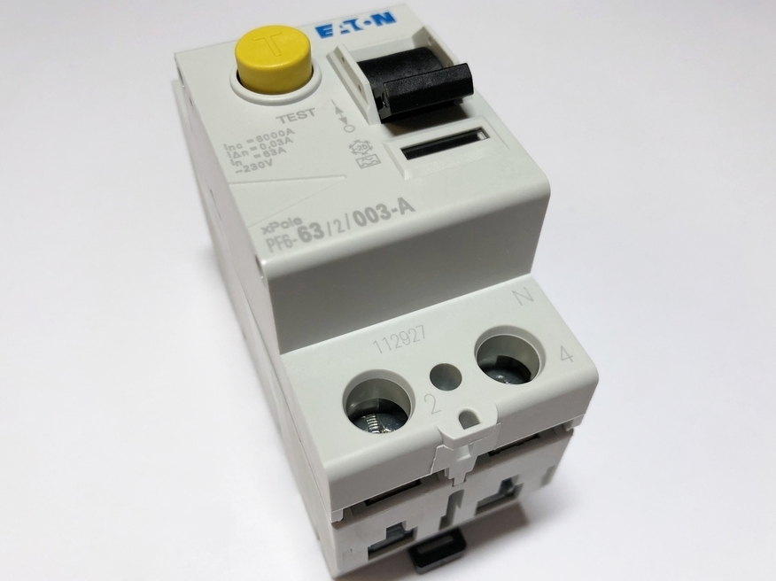 <p>
	Rikkevoolukaitse 1-faasiline 63 A, 30mA(0,03A), Eaton, PF6-63/2/003-A, 112927</p>
