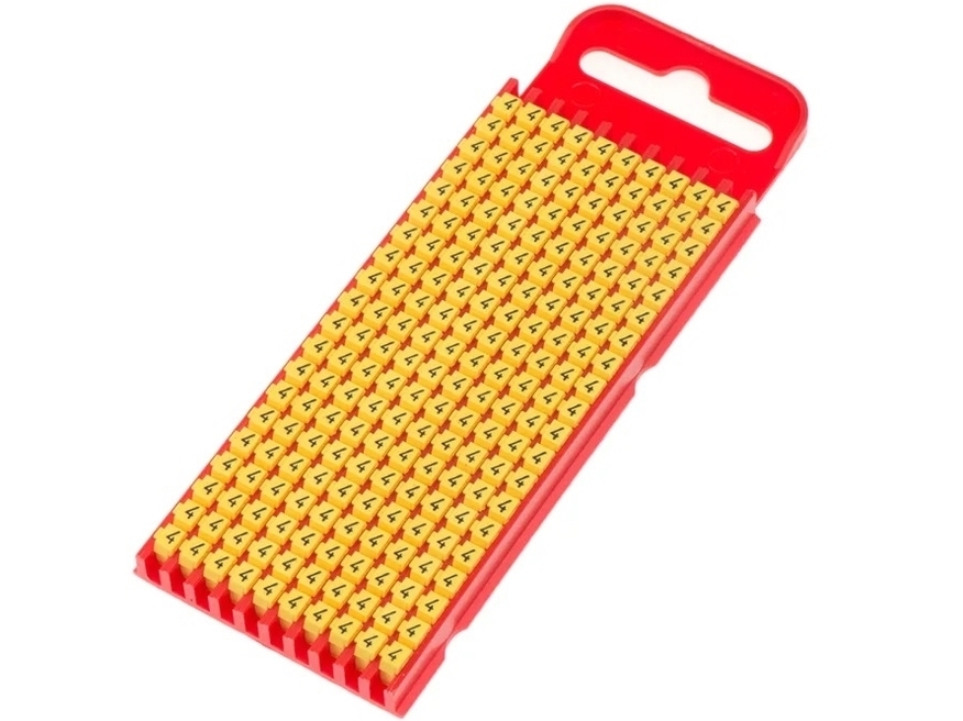 <p>
	Juhtmemärgid "<strong><font color="#ff0000">4</font></strong>", HellermannTyton, 561-01644</p>
