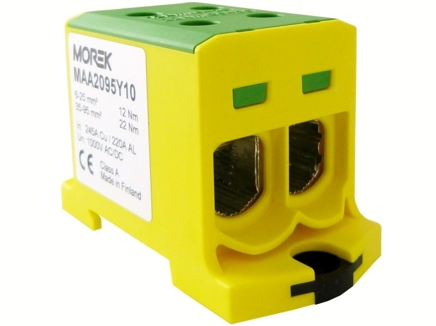 <p>
	Распределительная клемма 95 мм², ж/зел, MAA2095Y10, Morek</p>
