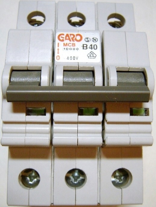 <p>
	Moodulkaitselüliti 3-faasiline, B 40A, Garo, MCB</p>
