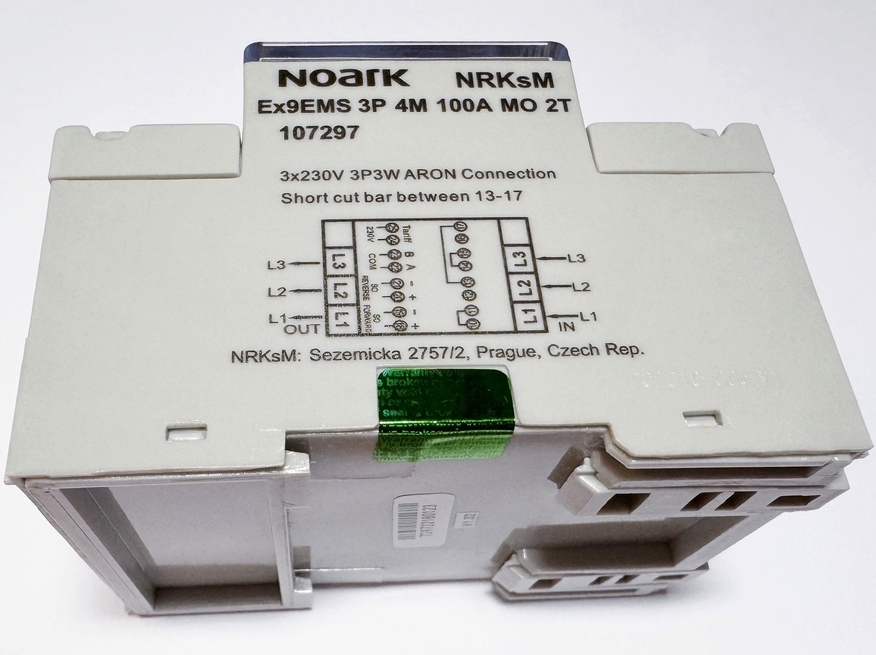 <p>
	Moodulelektriarvesti 3-faasiline 2-tariifne 0,25-5(100)A, Ex9EMS 3P 4M 100A MO 2T, Noark, 107297</p>
