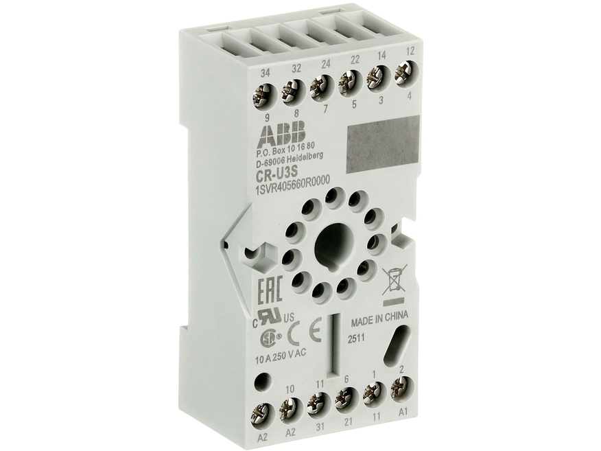 <p>
	Гнездо CR-U3S, ABB, 1SVR405660R0000</p>
