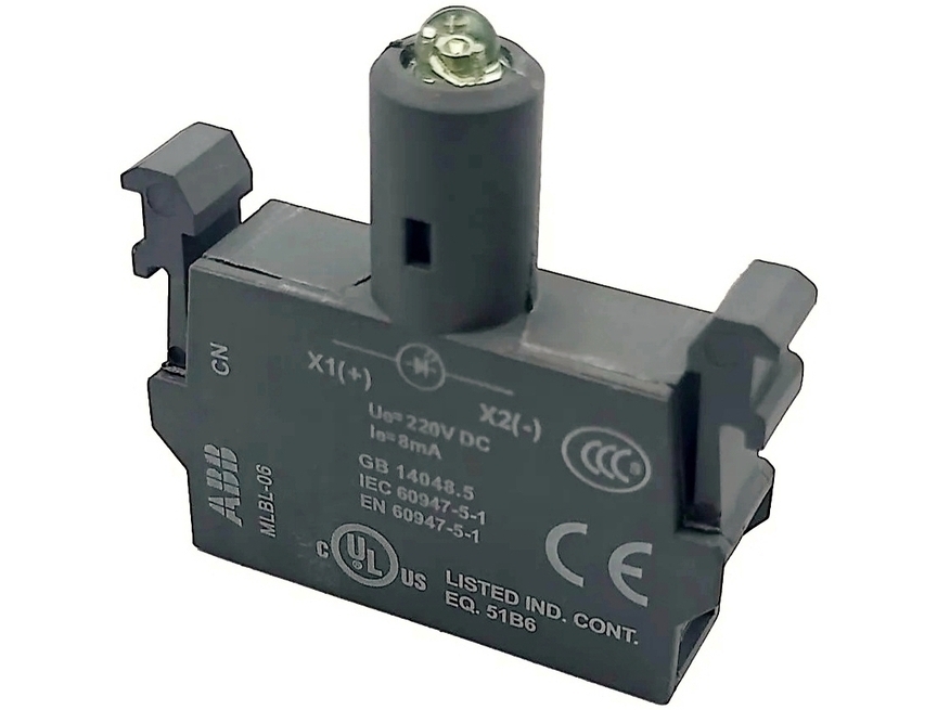 <p>
	Патрон со встроенным светодиодом MLBL-06R, ABB, 1SFA611621R1061</p>
