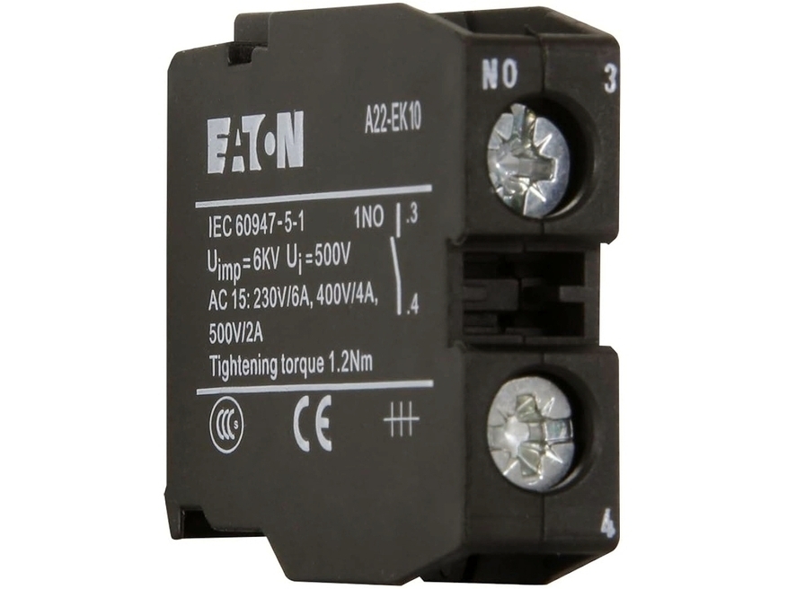 <p>
	Контактный блок 1NO, A22-EK10, Eaton</p>
