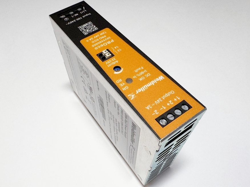 <p>
	Toiteplokk PRO ECO 72W 24V 3A II, Weidmüller, 3025560000, reguleerimisvõimalusega</p>
