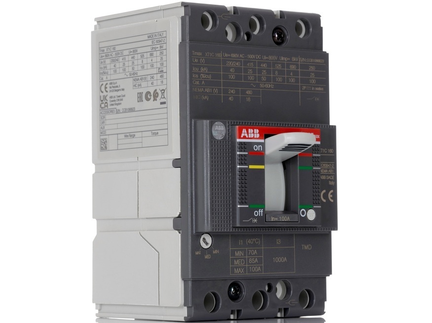 <p>
	Kaitselüliti 3-faasiline 100A, ABB, SACE Tmax XT1C160, 1SDA067397R1</p>
