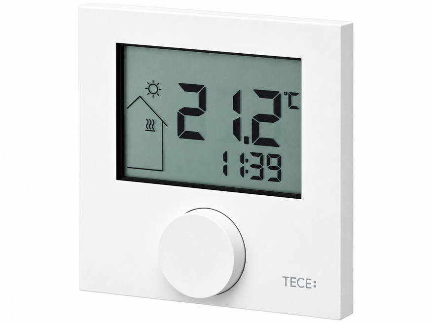 <p>
	Vesipõrandakütte termostaat TECE, 77410036, <span style="color:#ff0000;"><strong>24V</strong></span>.</p>
