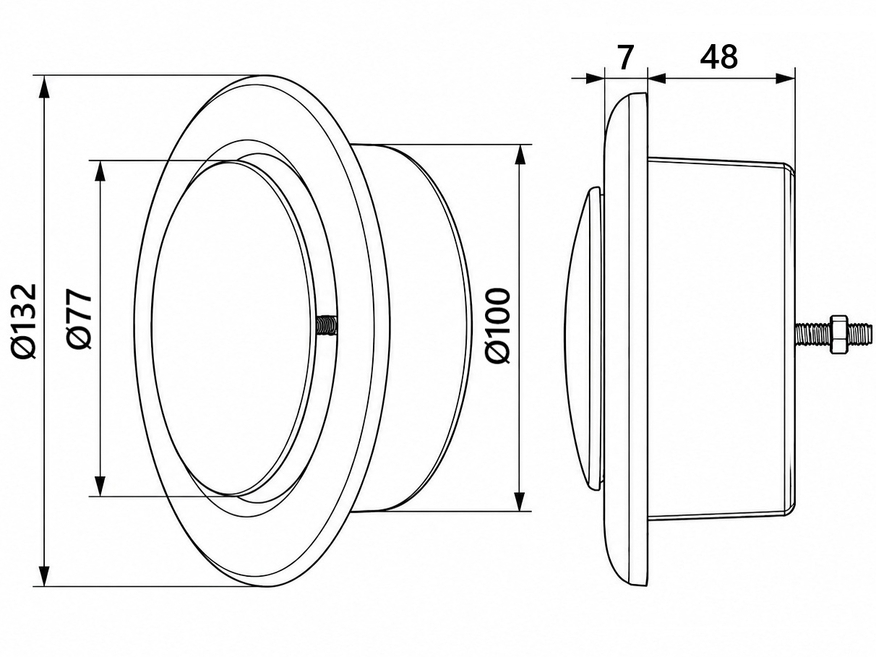 <p>
	Sissepuhke- ja väljatõmbeventiil Ø100 mm, Vents, AM100VRF</p>
