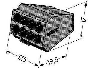 <p>
	Клеммы Wago 8 x 1-2,5 мм², 273-103</p>

