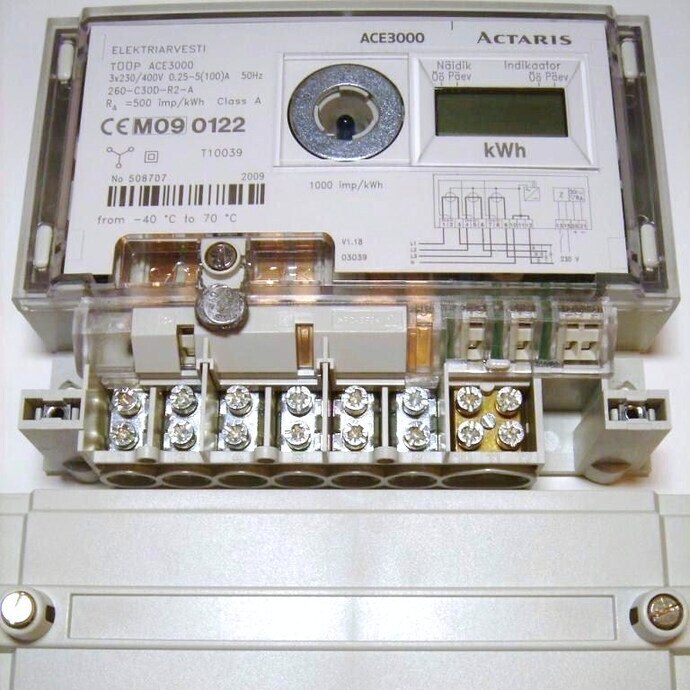 <p>
	Электросчётчик 3-фазный 2-тарифный 5-100A, ACE3000, Actaris</p>
