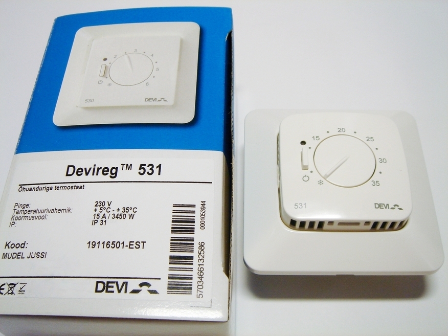 <p>
	Ostan termostaate Devireg™ 531 (15А) 3450 W.</p>
