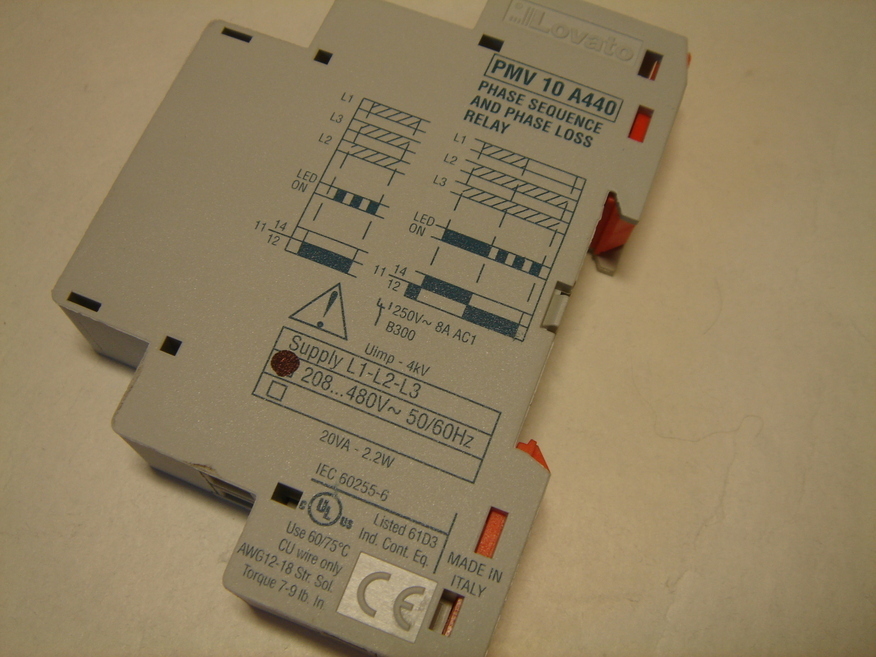 3 faasi kadu/järiestuse kontrollirelee, PMV10 A440, Lovato