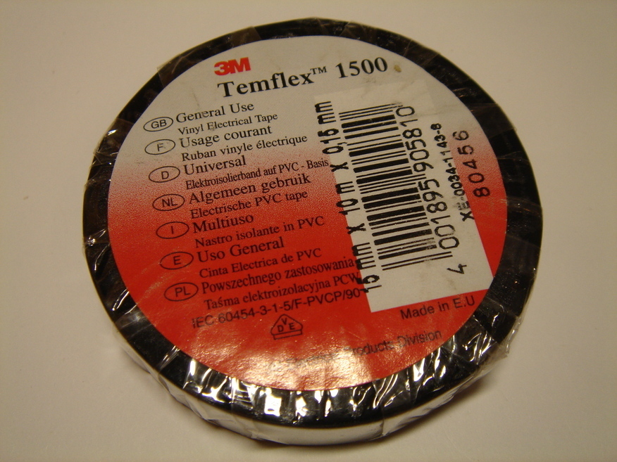 <p>
	Ostan elektriteipe 15mmx10m, musti</p>
