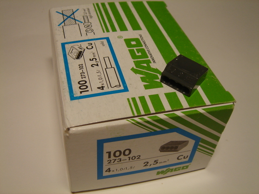 <p>
	Клеммы Wago 4 x 1-2,5 мм², 273-102</p>
