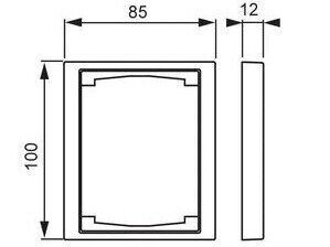 <p>
	1 - ная рамка Busch-Jaeger (серия - Impressivo), 1721F100-83</p>
